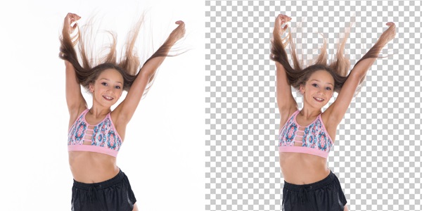 2 photo of a girl with flying hair example of image masking service