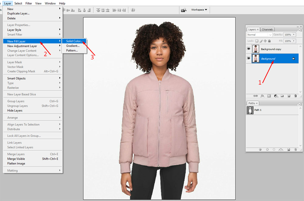 how to remove background from hair in photoshop tutorial Step 4