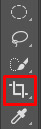 Photoshop crop tool icon