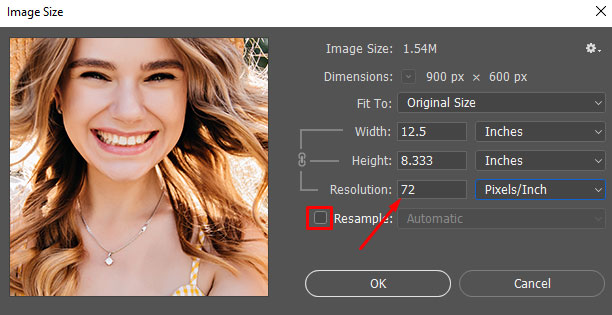 how to resize an image in photoshop change dpi resolutions