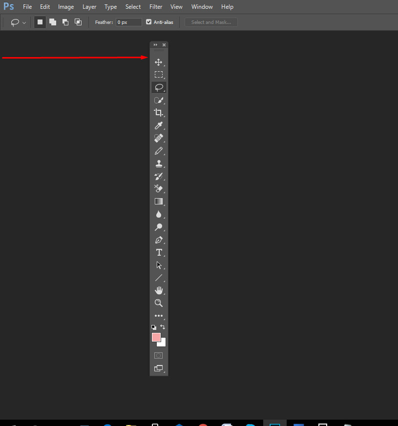how to move photoshop tool bar