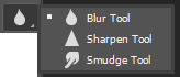 photoshop cc hidden tools under blur tool