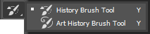 photoshop cc hidden tools under history brush tool