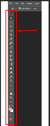 Photoshop tools in tool bar