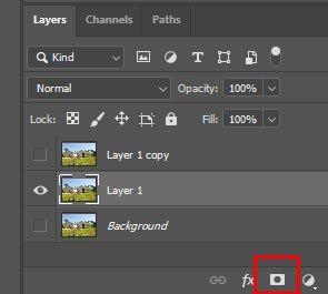 photoshop sky replacement click layer mask