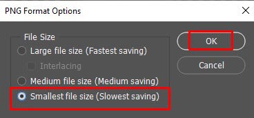 Save as smallest file size