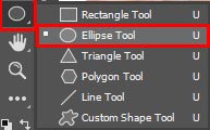 Select Ellipse tool